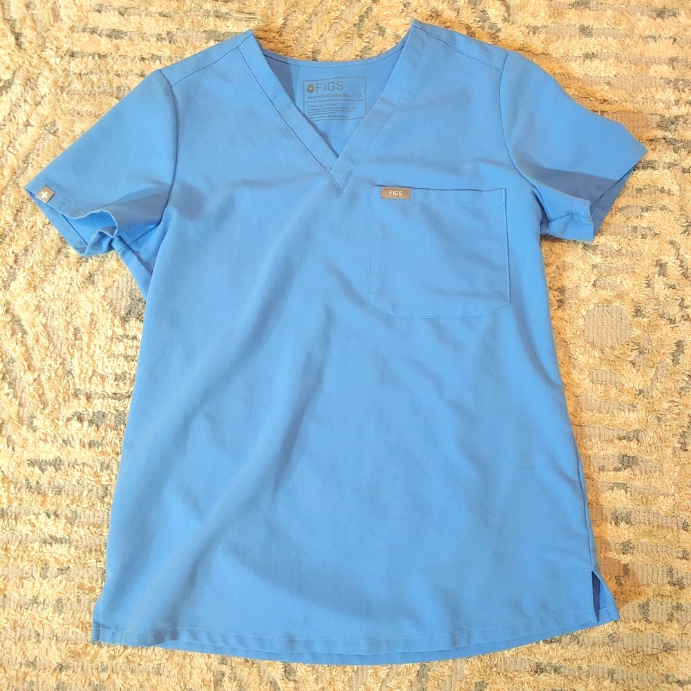 Figs catarina top ceil blue